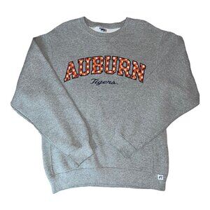Russell AUBURN Tigers Reverse Weave Gray Pullover Crewneck Sweatshirt
